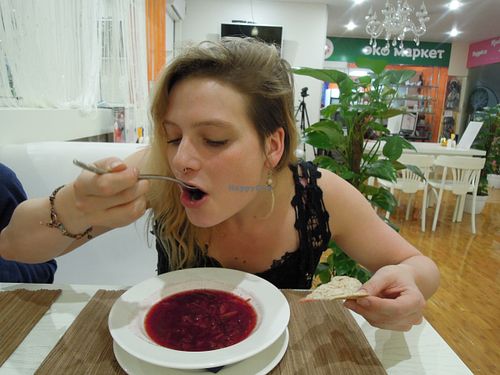 Borscht time!  at Radyisya in Kazan