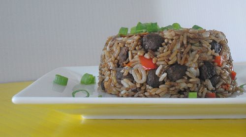 Veggie Arroz Chaufa (peruvian fry rice) at Plantbased Restaurant in Lima