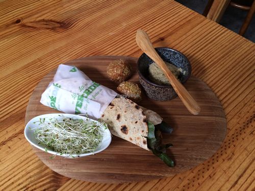 felafel wrap at La Verde in Lima