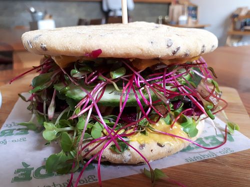 Portobello burger 26 soles at La Verde in Lima