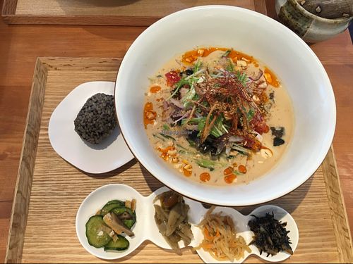 Traditional Lunch Noodle Bowl at Gomacro in Kyoto
