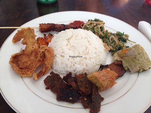 Nasi Campur vegetarian  at Giridhari in Kuta