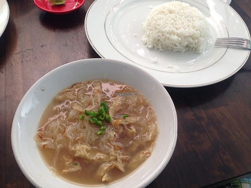 Vegan Soto + rice  at Giridhari in Kuta