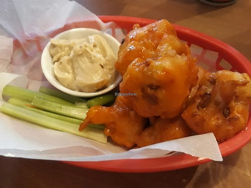 Buffalo Cauliflower with blue 'cheese' dip at The Brook in East London