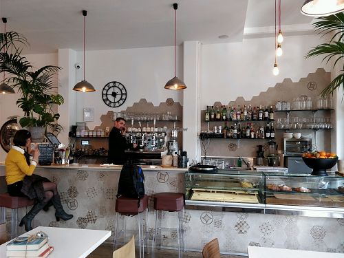 the bar counter at Bee in Lugano