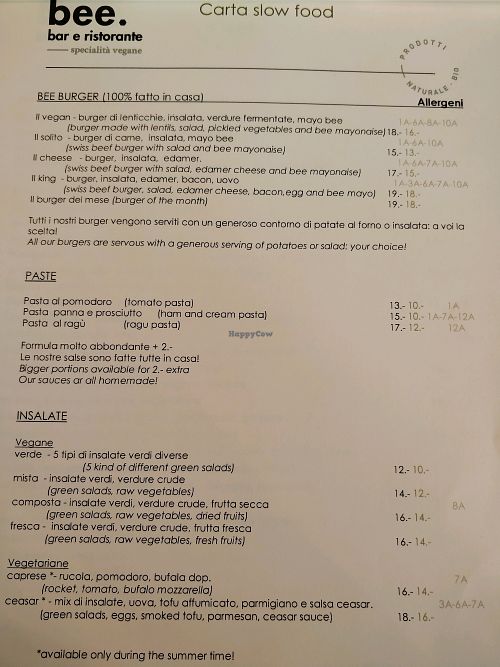 vegan burger at Bee in Lugano