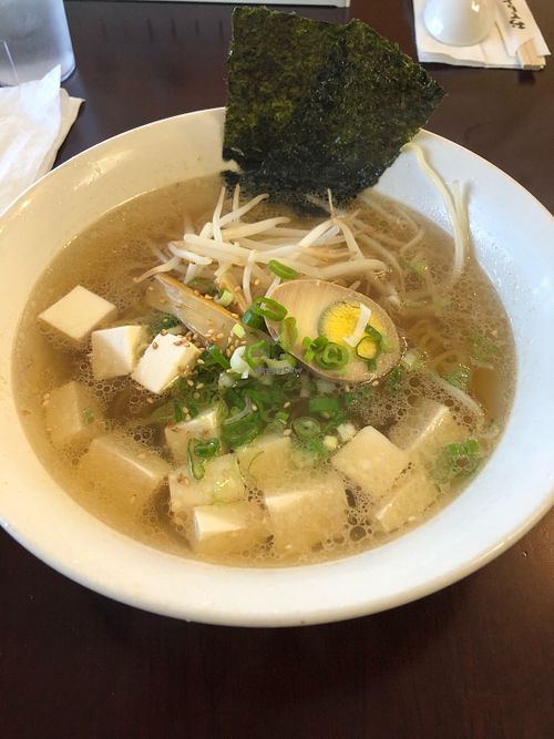 They put a chicken egg in my soup at La-Men in Buena Park