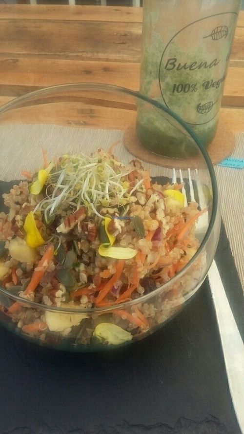 delicious and light quinoa salad at BuenaVida Vegan in Tenerife