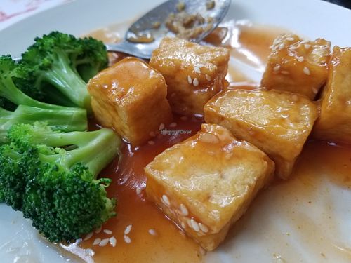 Curry fried tofu! at Delicacy Chinese Bistro in Rock Hill