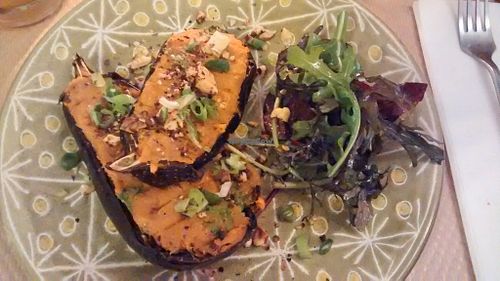 Stuffed eggplant at Le Potager de Charlotte in Paris
