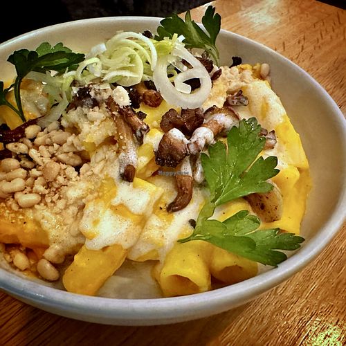 Rigatoni with chanterelles   at Le Potager de Charlotte in Paris