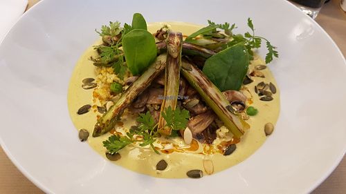 Millet, aspargus and curry at Le Potager de Charlotte in Paris