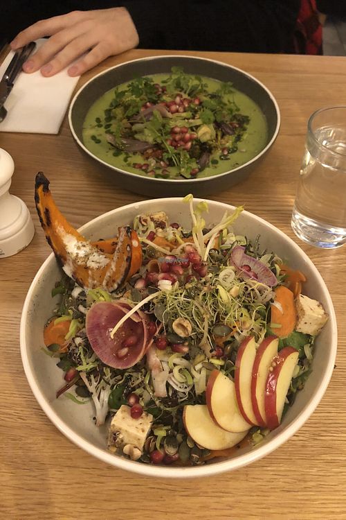 Salad Mix + Millet & Roasted Green Asparagus at Le Potager de Charlotte in Paris