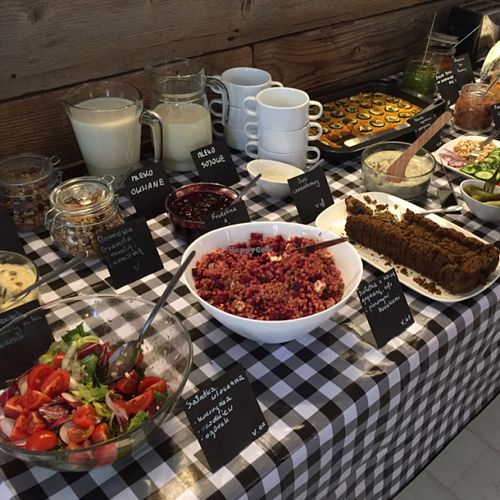 brunch buffet at Kawka z Kotem in Warsaw