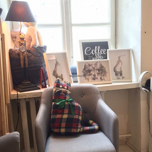 adorable decór at Kawka z Kotem in Warsaw
