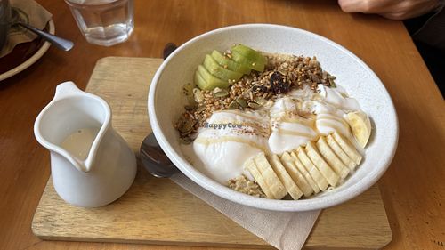 Apple crumble porridge   at Potpourri Vegetarian Cafe in Dunedin