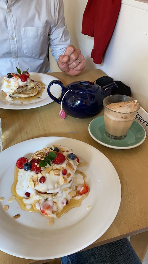 vegan pancakes! at Espresso Library in Cambridge