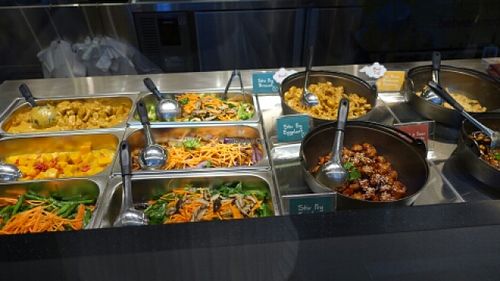 selection for bento set at Greendot 绿一点 - Raffles Place in Central Singapore