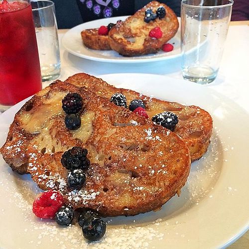 vegan French toast at Little Pine in Los Angeles
