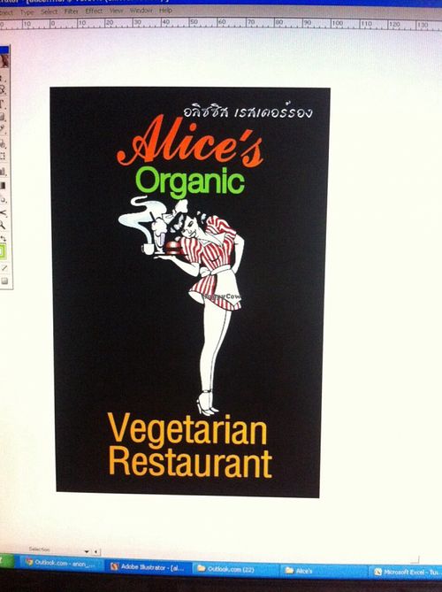 Across from the Garden Restaurant and Guesthouse on Loi Kroh Rd in Chiang Mai at Alice's Restaurant  in Chiang Mai