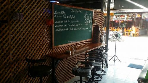 menu board at Alice's Restaurant  in Chiang Mai