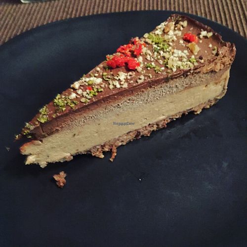 banana and strawberry cheesecake at Alice's Restaurant  in Chiang Mai