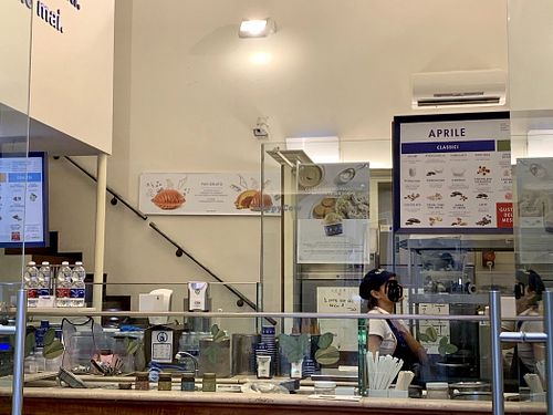 inside at Grom - Maddalena in Rome