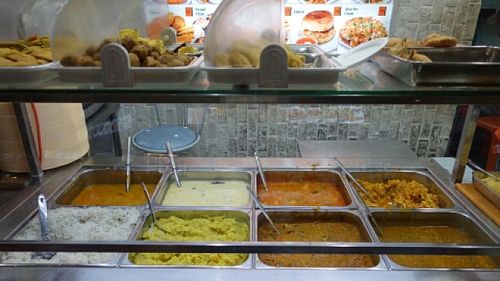 Thali dishes at Swaad - Lau Pa Sat Market in Central Singapore
