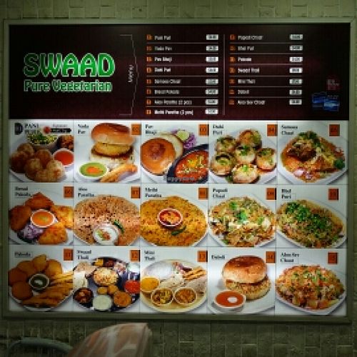 menu at Swaad - Lau Pa Sat Market in Central Singapore