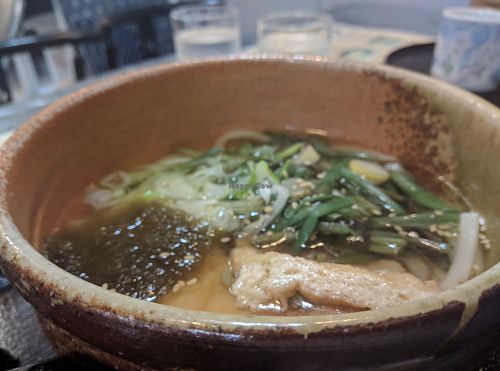 Noodles with tofu slices at Rokumeien in Nara