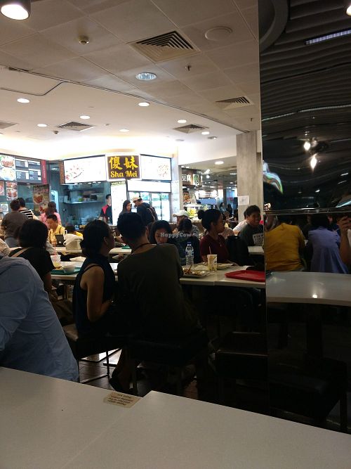 Busy at Vegetarian at Esplanade Xchange in Central Singapore