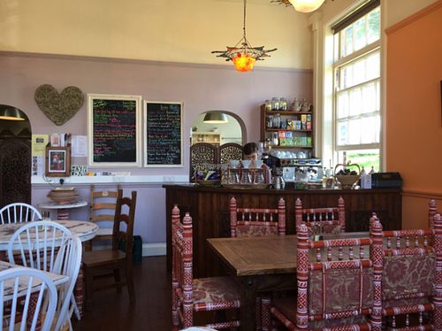 inside at Shanti Cafe in Saltburn-by-the-sea