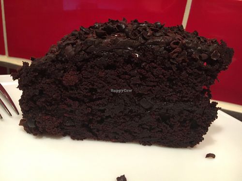 Chocolate & Courgette vegan cake  at Shanti Cafe in Saltburn-by-the-sea