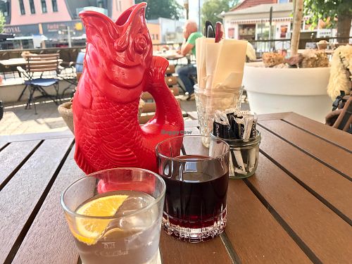 sparkling water fish at Pier 14 in Seebad Zinnowitz