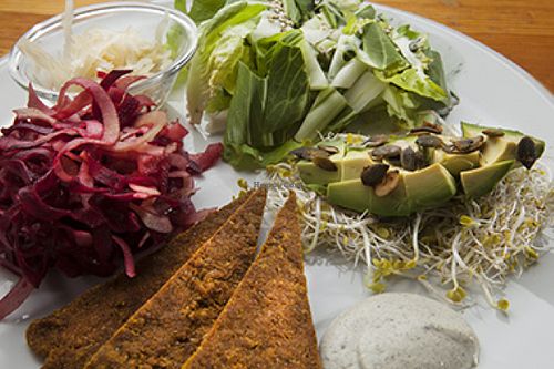 A rainbow plate! A colourful experience :-) at Dabbawalla in Amsterdam