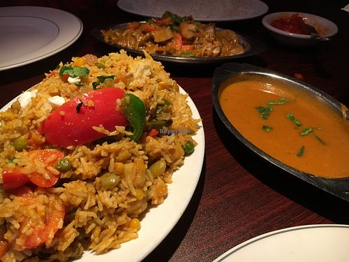 Chick pea and rice with curry at Amrit Palace Indian Restaurant in Ocala