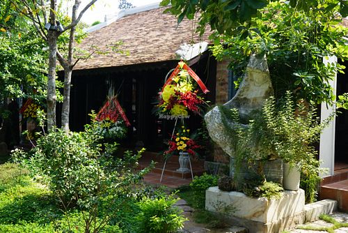 garden  at San May Vegetarian in Hue
