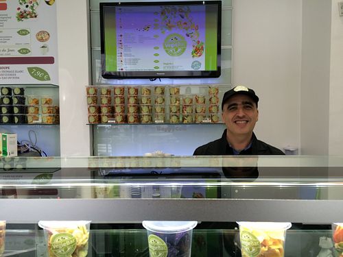 The owner :) at Vegie Bar in Paris