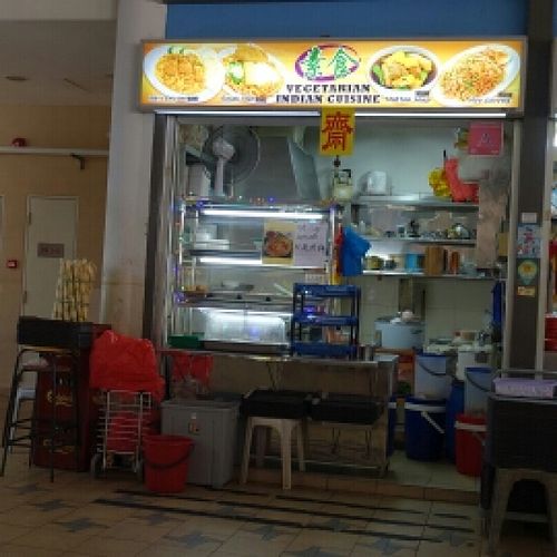 stall front at Vegetarian Indian Cuisine in Central Singapore