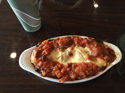 Sweet potato and spinach lasagna at GreenFare Organic Cafe in Herndon