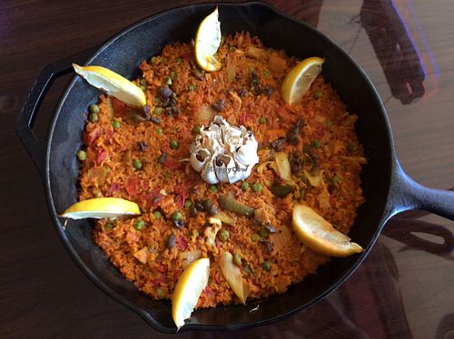 Organic veggie paella at GreenFare Organic Cafe in Herndon
