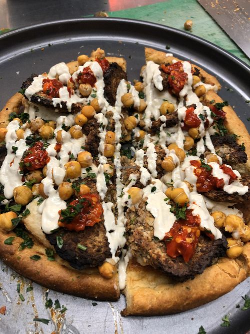 Italian night pizza at GreenFare Organic Cafe in Herndon