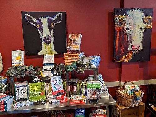 More books! at GreenFare Organic Cafe in Herndon