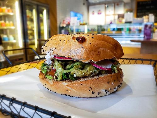 avo bagel at Be-Juiced in Hong Kong Island