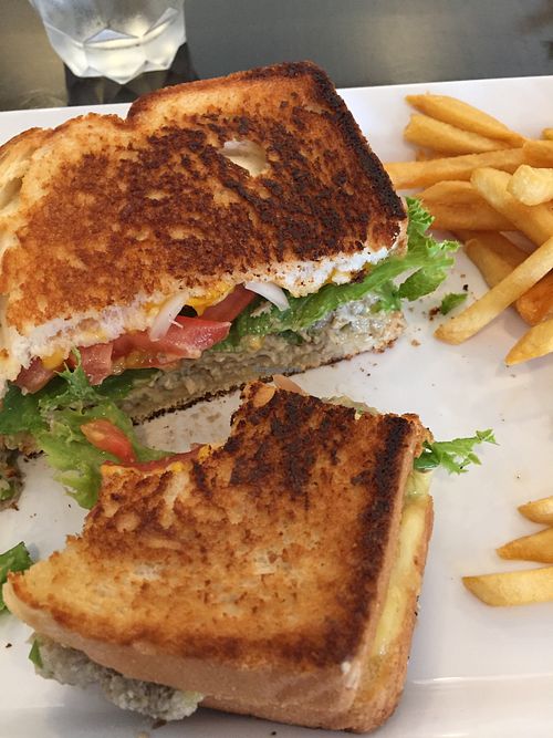 Sunflower Seed “tuna” Melt at Clovermint Cafe and Market in Dania Beach