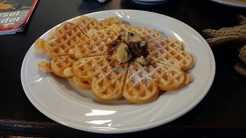 chocolat waffels at Vegs in Halle