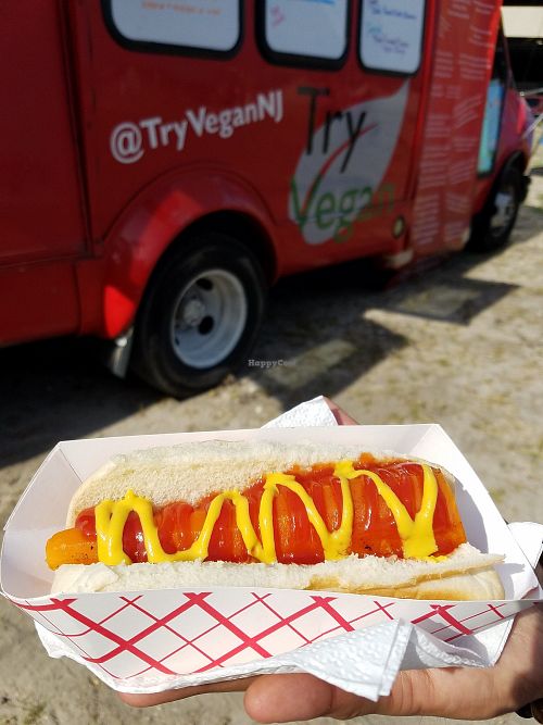 Carrot dog at Try Vegan in Trenton
