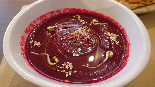 Living soup of the day at Petit Brot - Cold Press Raw Eco in Barcelona