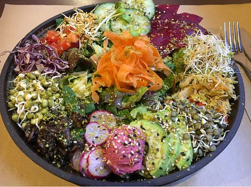 Salad  at Petit Brot - Cold Press Raw Eco in Barcelona