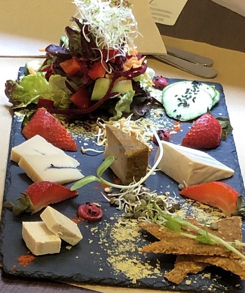 Raw Artisan Cheese Board  at Petit Brot - Cold Press Raw Eco in Barcelona